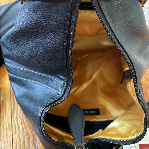 9 West Black Studded Leather Sling Bag - Picture 6 of 7